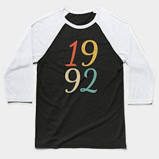 Classic Vintage Style 1992 Birthday Distressed Baseball T-Shirt